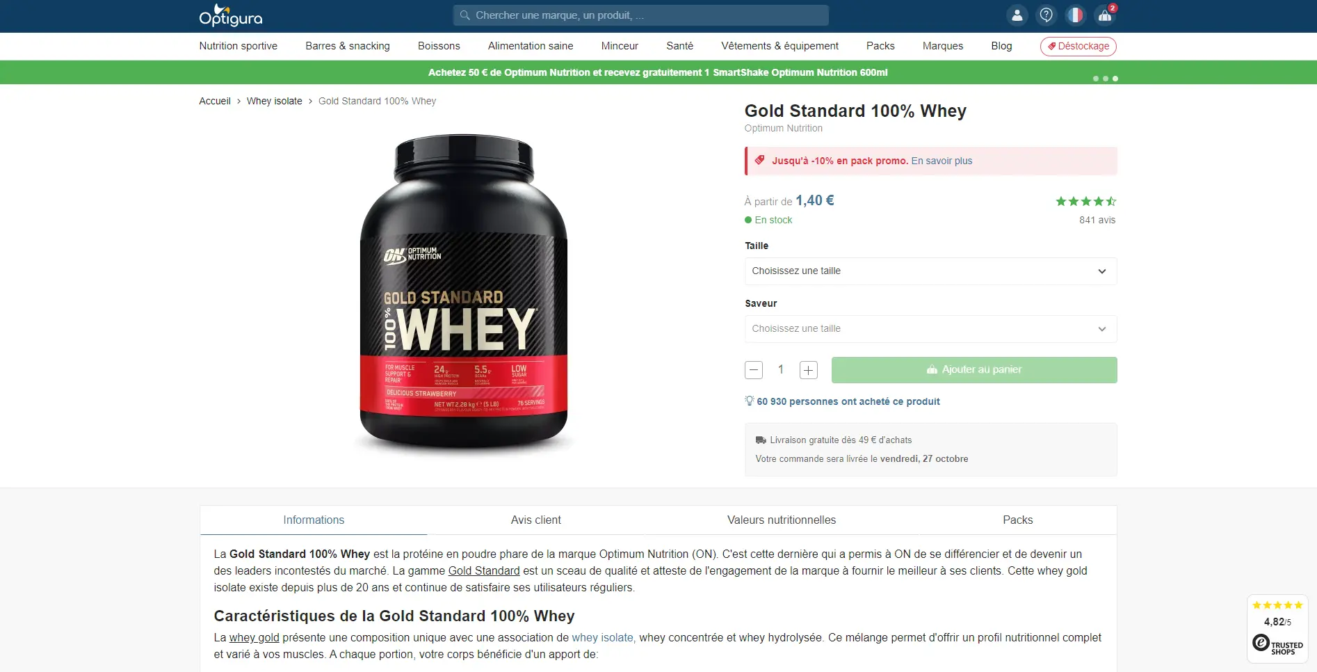 Product details page