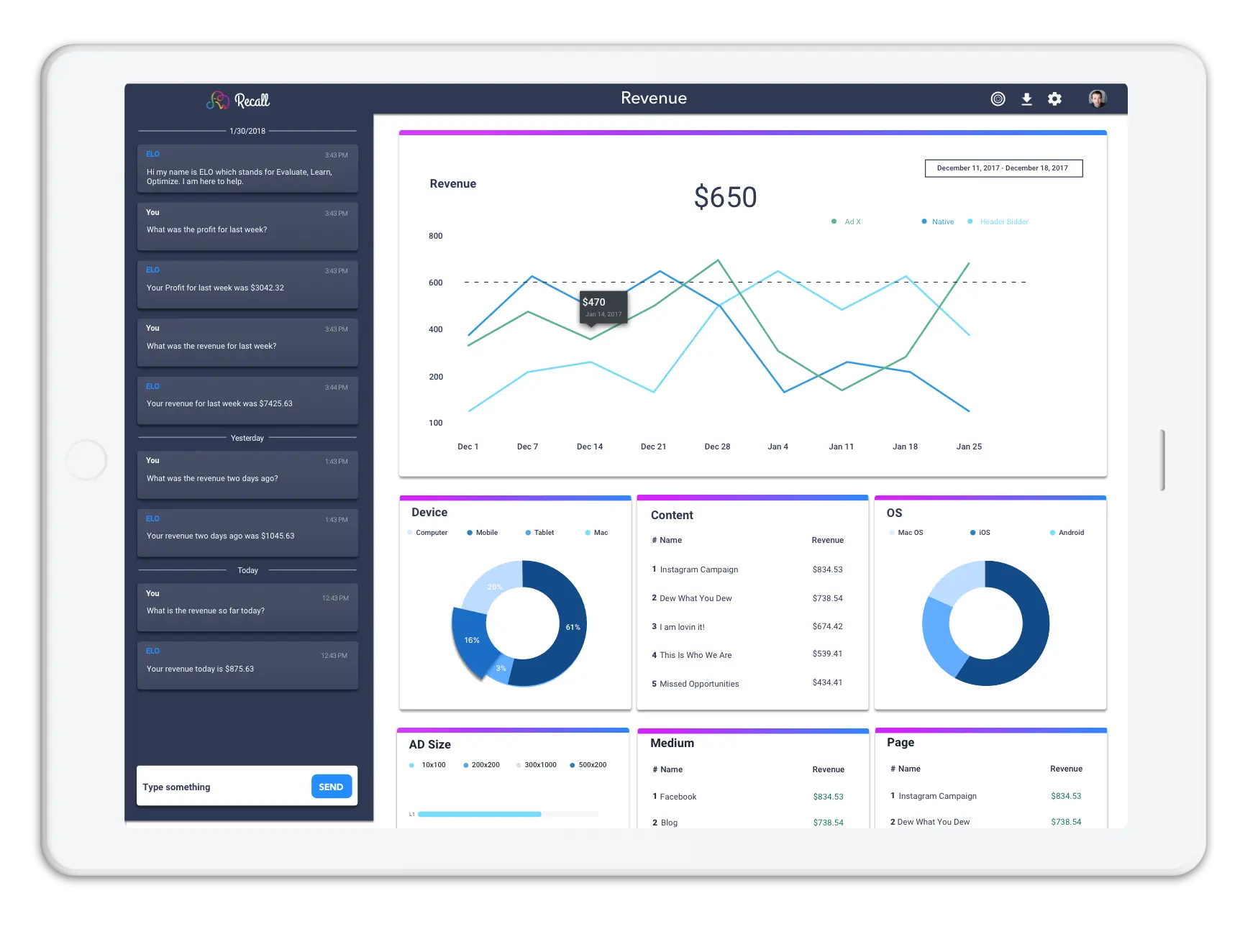 Get Recall Analytics